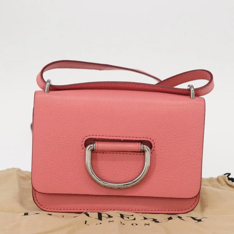 Burberry D-Ring Shoulder Leather Pink Bag