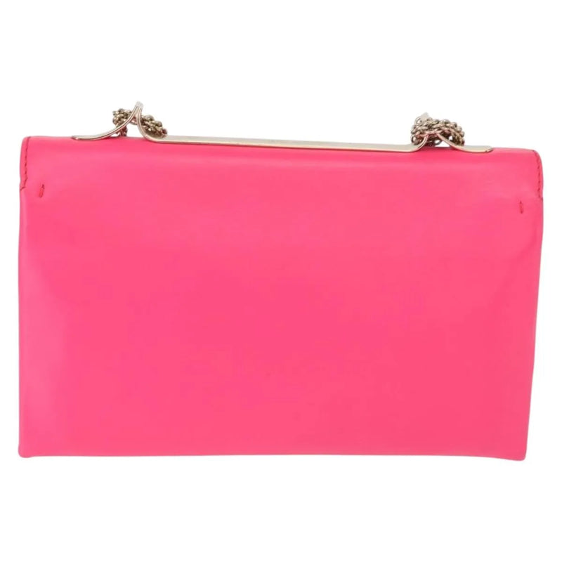 Valentino Garavani Va Voom Clutch Leather Pink Bag
