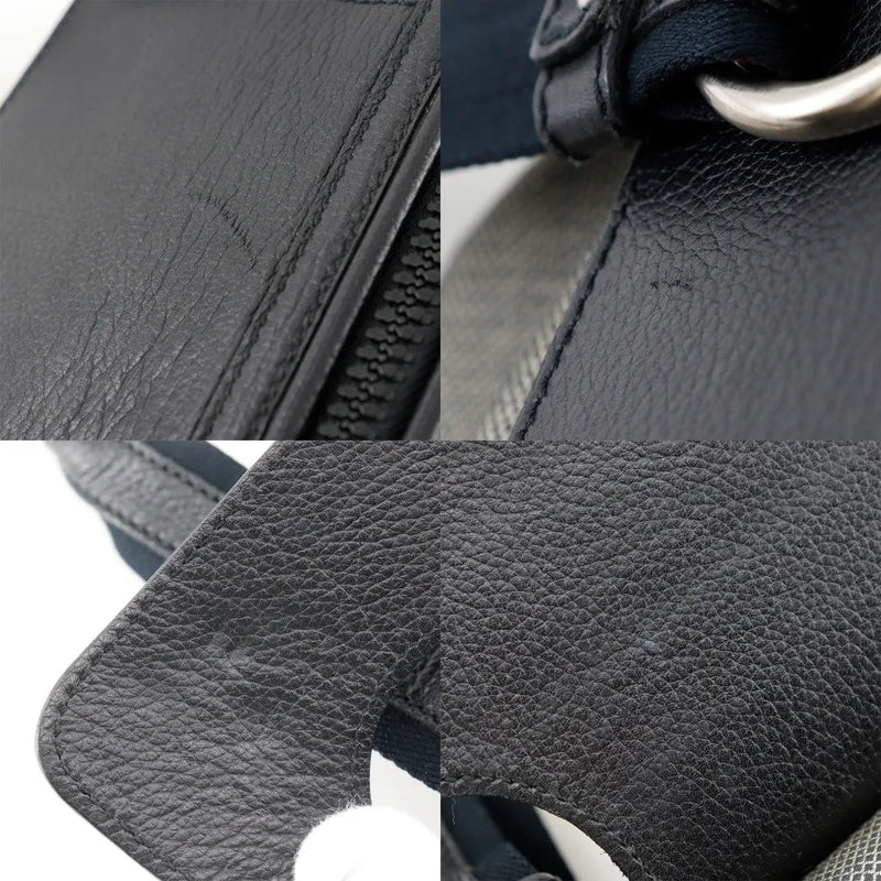 Bottega Veneta Vintage Leather Gray Canvas Bag