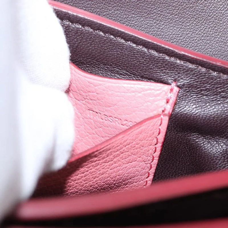Burberry D-Ring Shoulder Leather Pink Bag