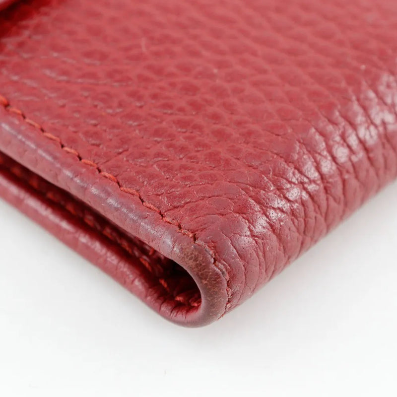Gucci Gg Marmont Bifold Leather Red Accessory