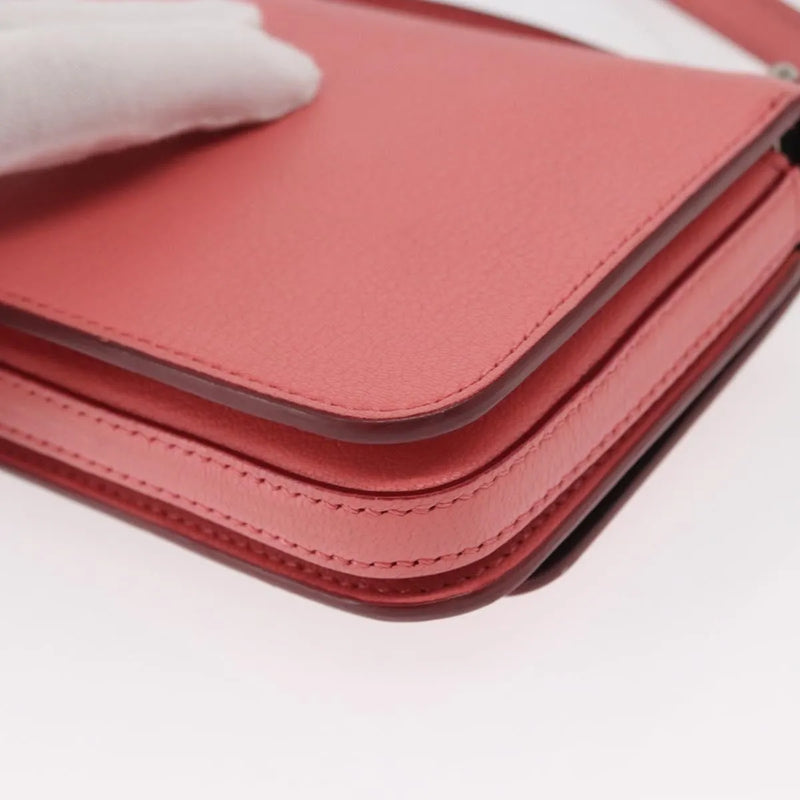 Burberry D-Ring Shoulder Leather Pink Bag