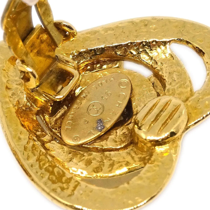 Chanel Cc Heart Pendant Metal Gold Gold_plated Jewelry