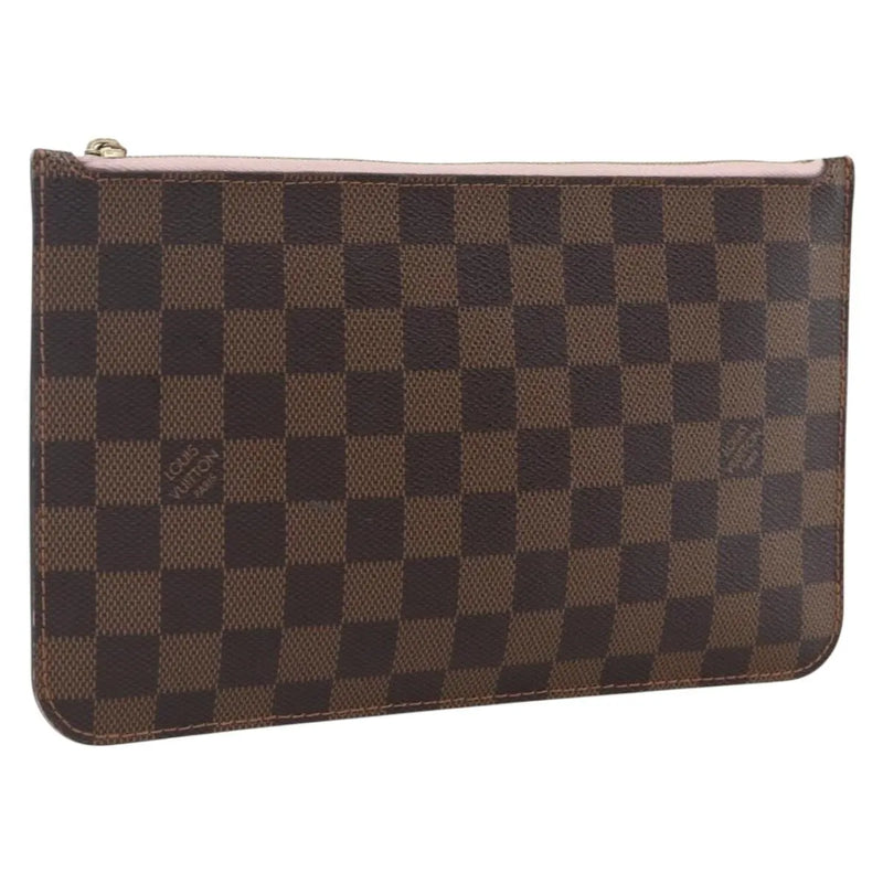 Louis Vuitton Neverfull Pochette Damier Brown Canvas Bag