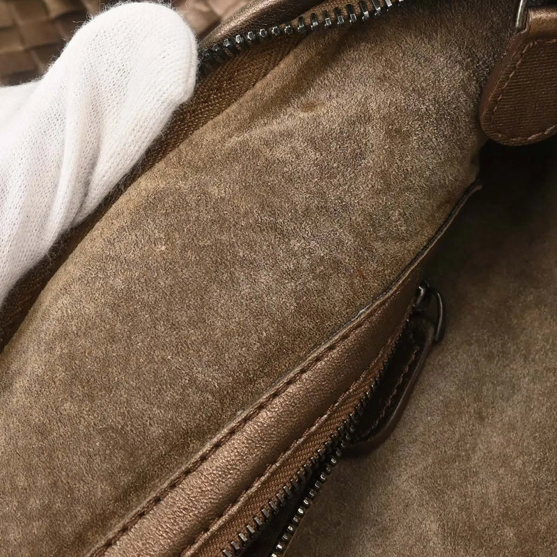 Bottega Veneta Intrecciato Leather Metallic Bag