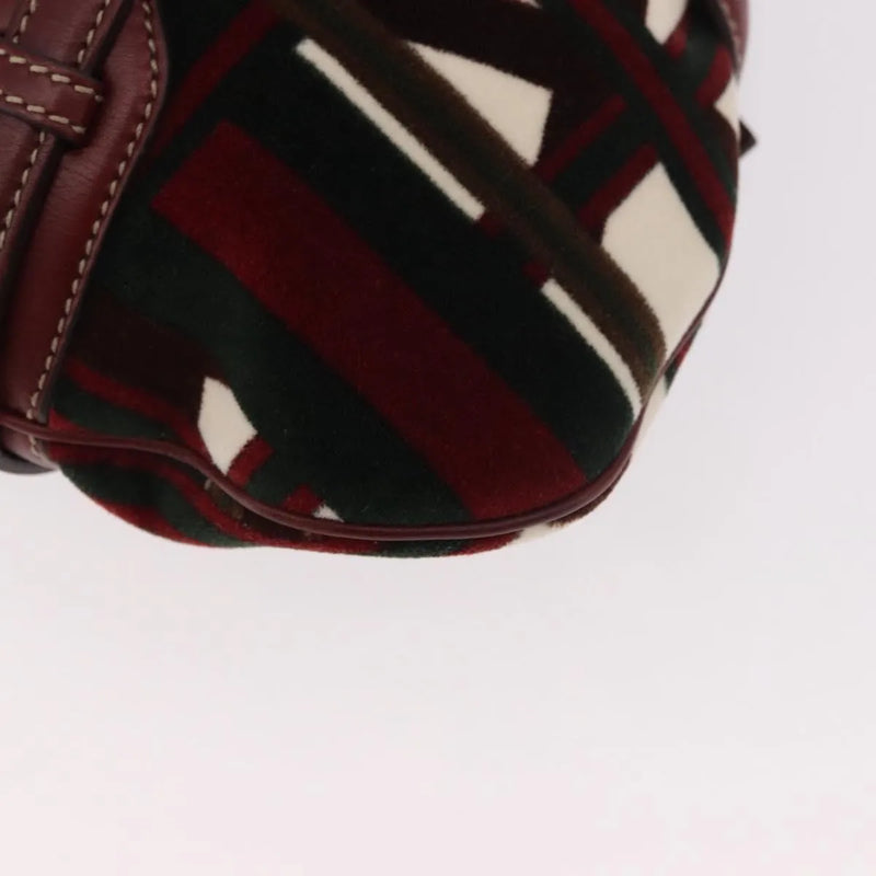 Gucci Vintage Jackie Shoulder Canvas And Leather Green Bag