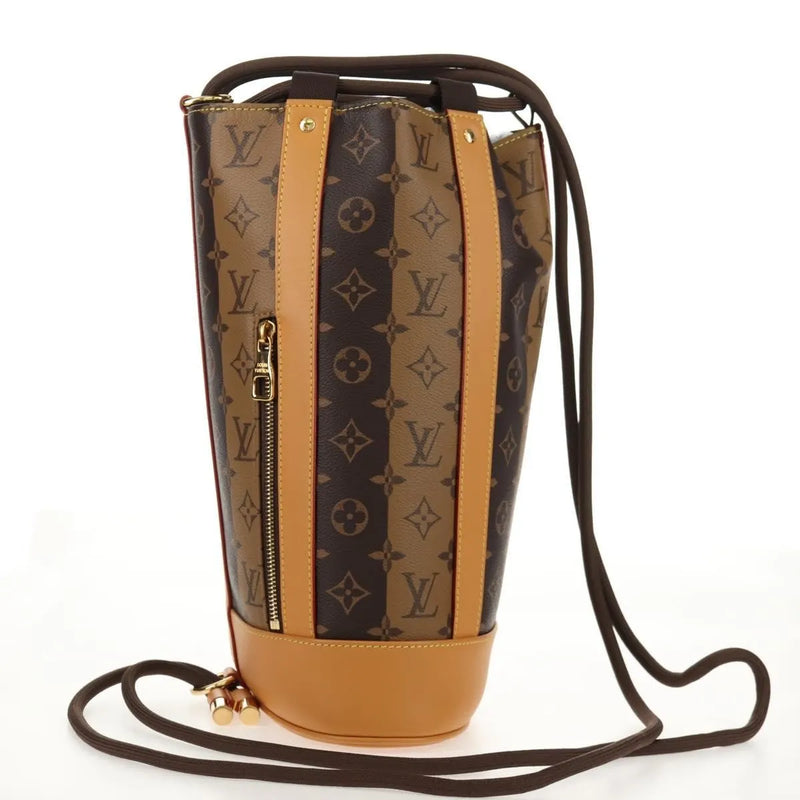 Louis Vuitton Nigo Randonnee Limited Edition Stripes Monogram Canvas Brown Bag