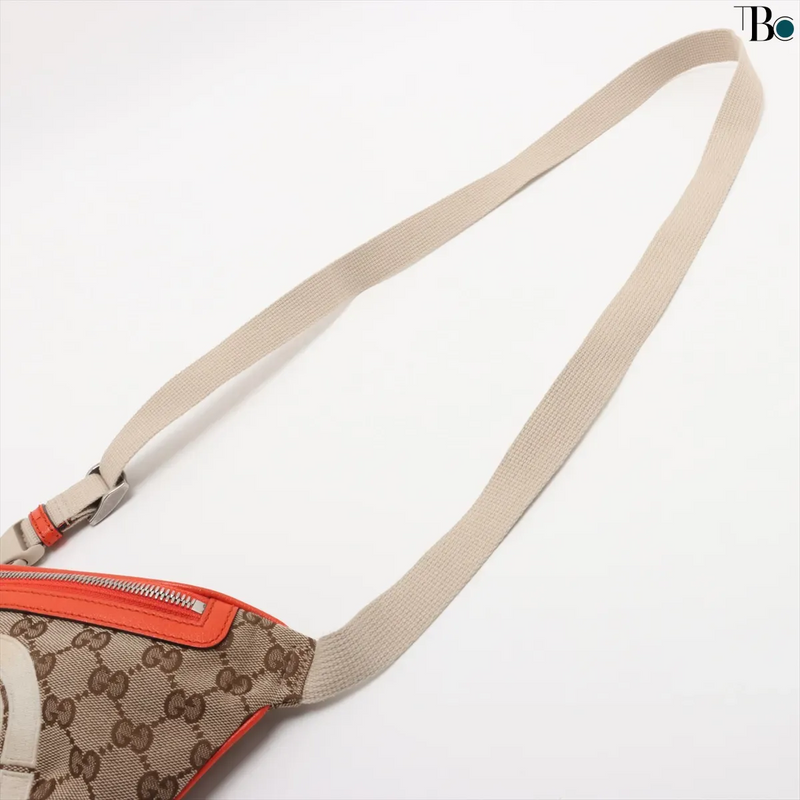 Gucci Ophidia Zip Belt Gg Velvet Beige Canvas Bag