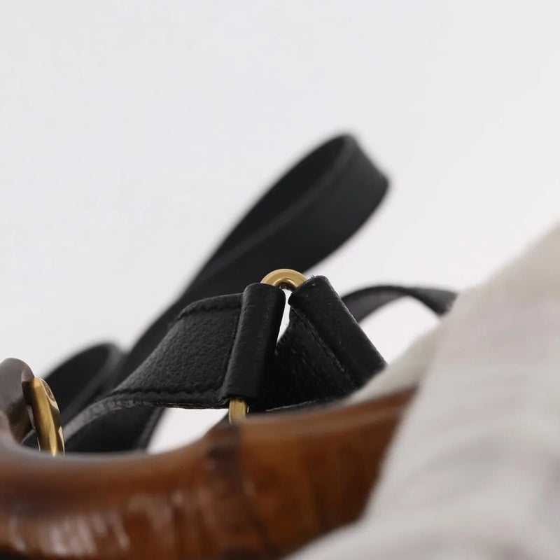 Gucci Vintage Bamboo Suede Black Bag