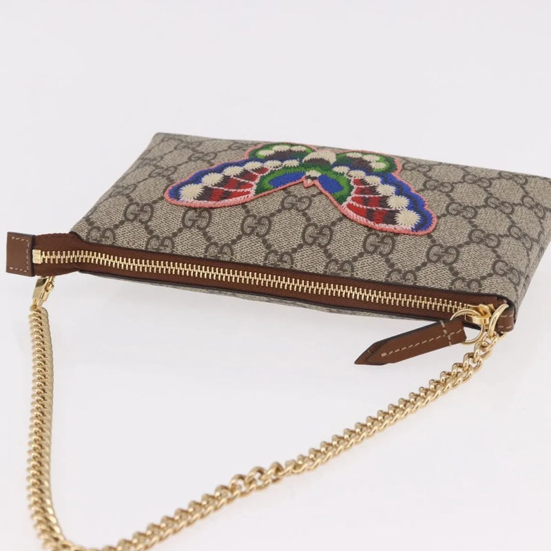 Gucci Pochette Gg Canvas Beige Pvc Bag