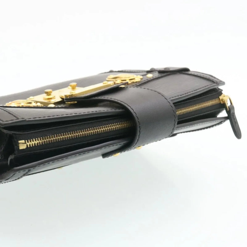 Louis Vuitton Trunk Clutch Epi Leather Black Bag