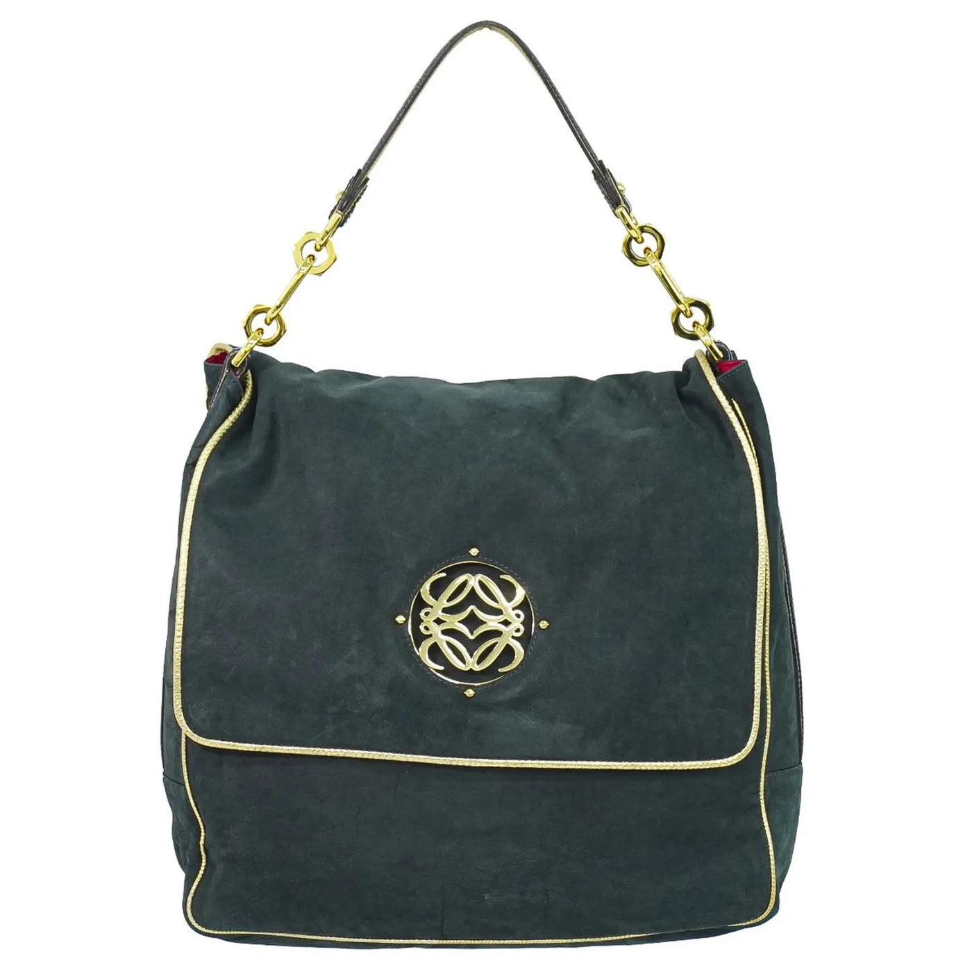 Loewe Anagram Suede Black Bag