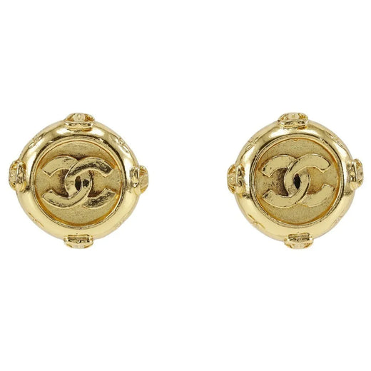 Chanel Vintage Cc Clip-On Metal Gold Gold_plated Jewelry