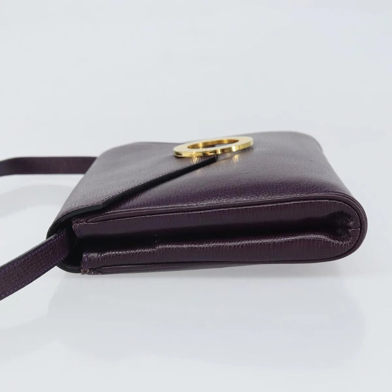 Celine Circle Logo Leather Purple Bag