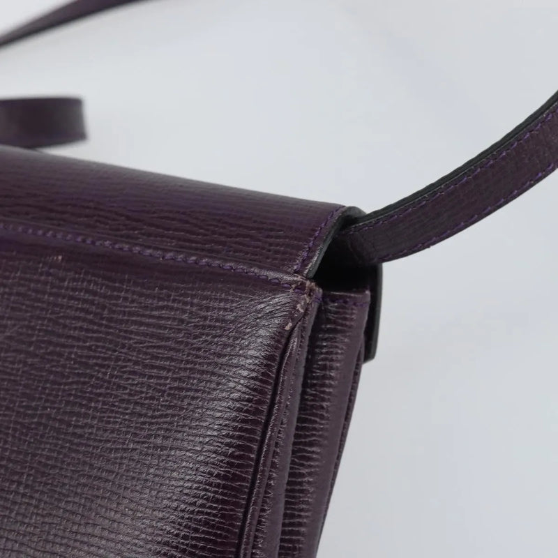 Celine Circle Logo Leather Purple Bag
