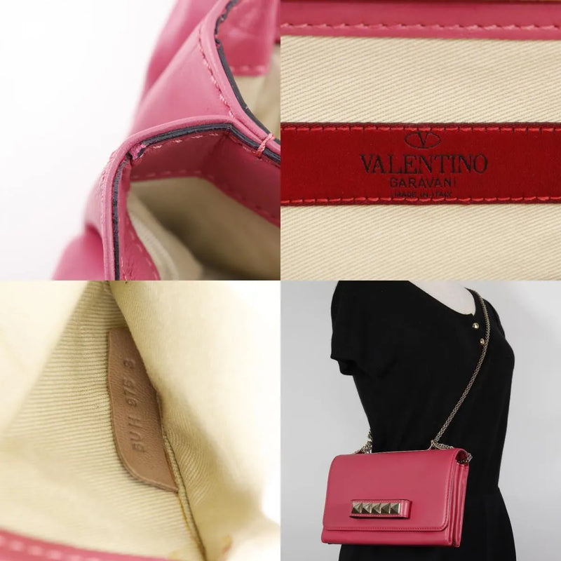 Valentino Garavani Va Voom Clutch Leather Pink Bag