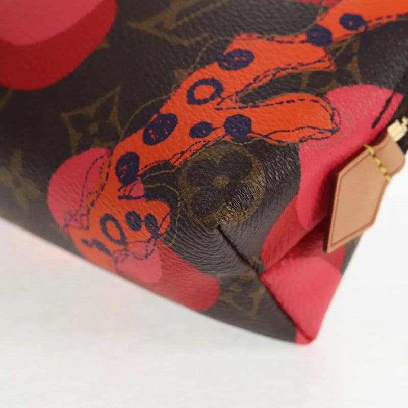 Louis Vuitton Cosmetic Limited Edition Monogram Jungle Dots Brown Canvas Bag