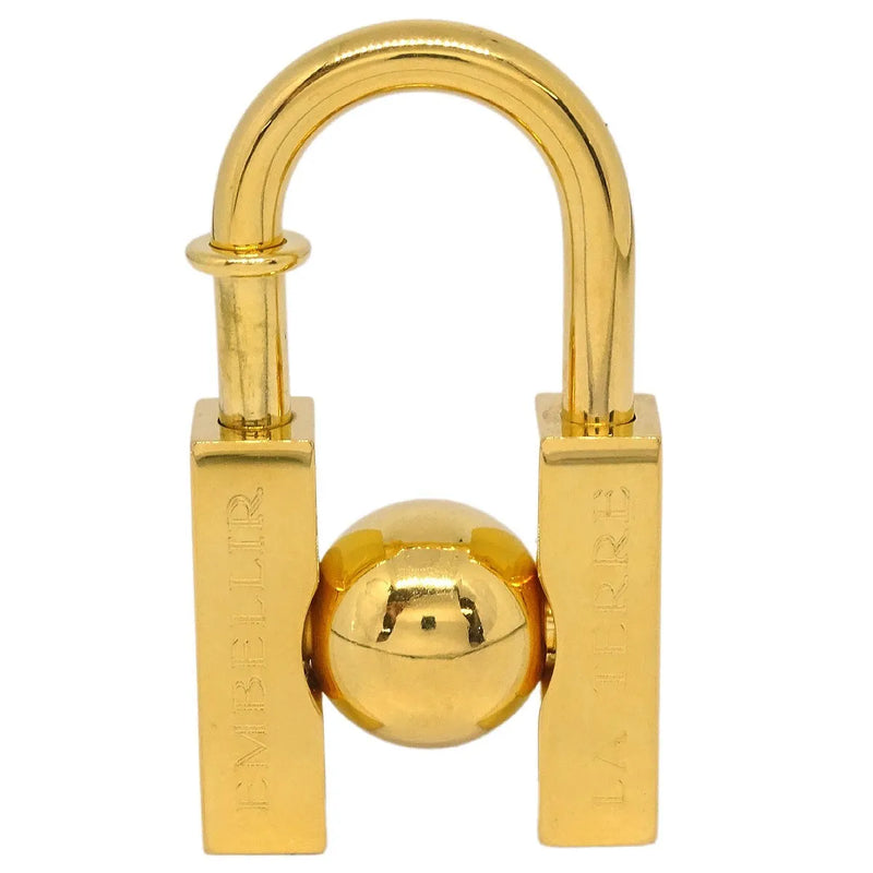 Hermes Lhomme Peut Embellir La Terre Cadena Lock Charm Metal Gold Gold_plated Accessory