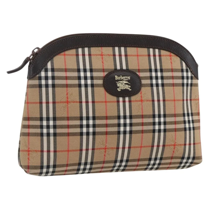 Burberry Nova Check Pochette Canvas Beige Bag