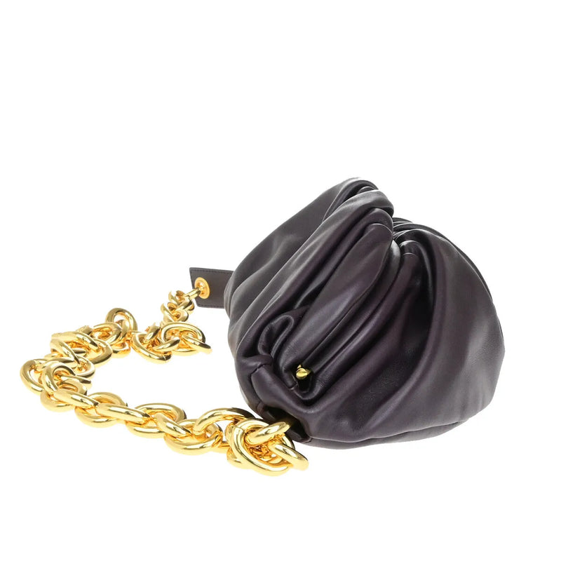 Bottega Veneta The Chain Leather Burgundy Bag