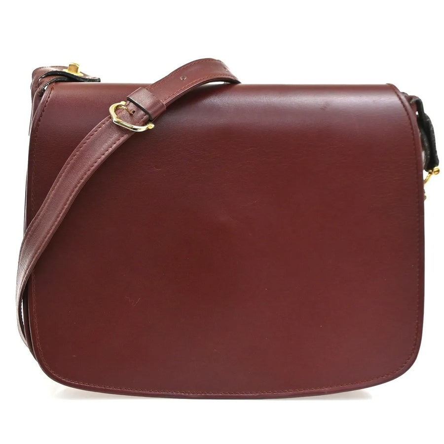 Cartier Must De Leather Burgundy Bag