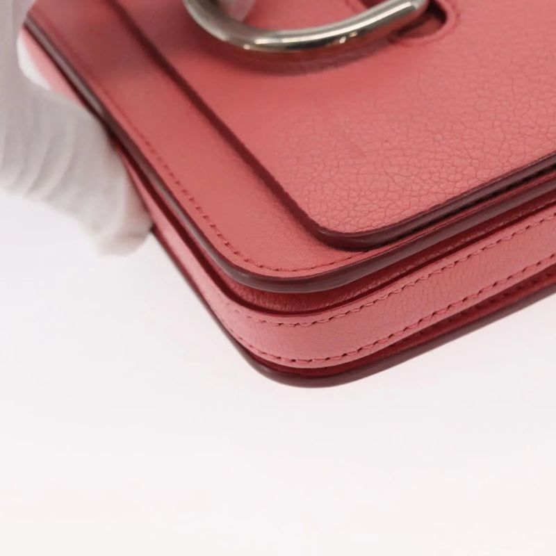 Burberry D-Ring Shoulder Leather Pink Bag