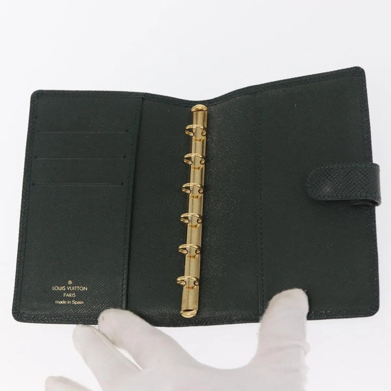 Louis Vuitton Agenda Cover Taiga Leather Green Accessory