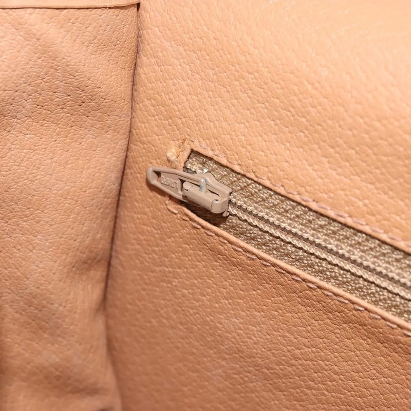 Celine Vintage Macadam Canvas And Leather Brown Bag