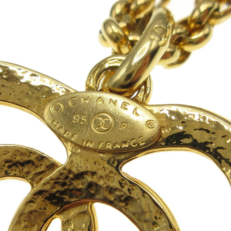 Chanel Cc Heart Pendant Metal Gold Gold_plated Jewelry