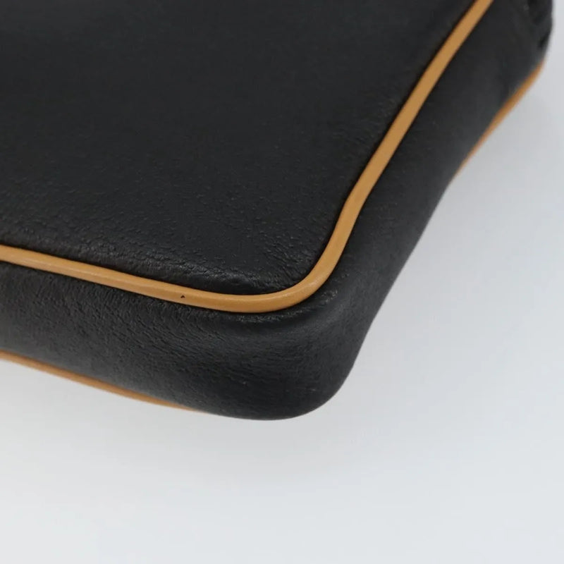 Gucci Vintage Clutch Leather Black Bag
