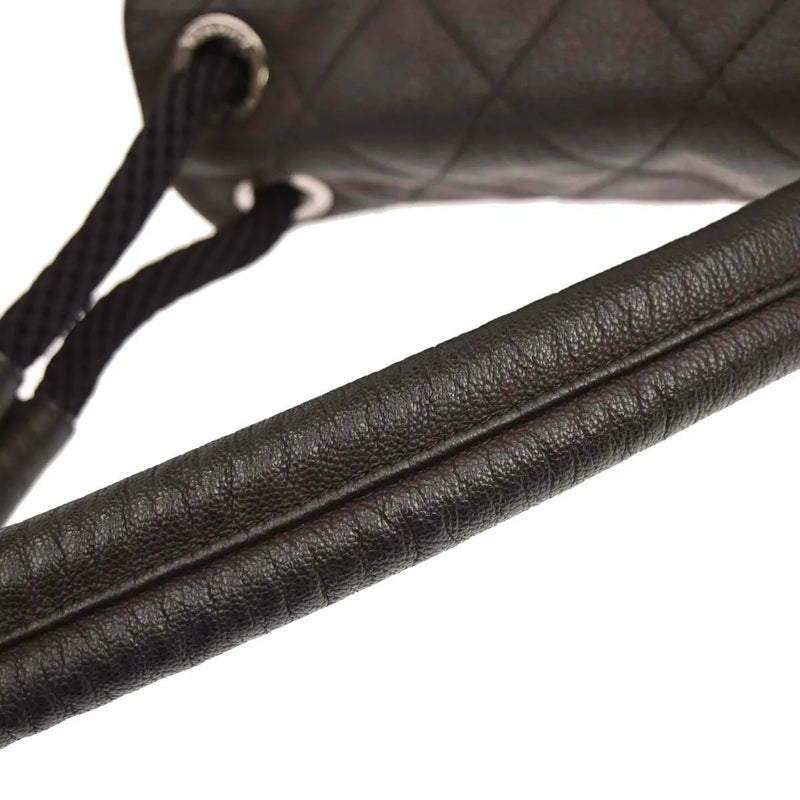 Chanel Coco Casual Flap Quilted Caviar Brown Leather Bag