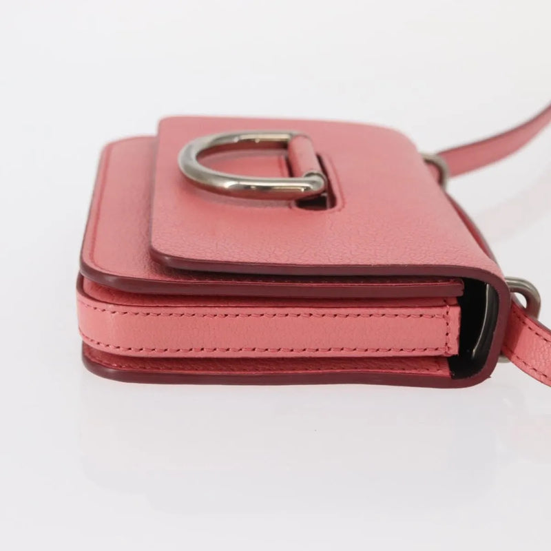 Burberry D-Ring Shoulder Leather Pink Bag
