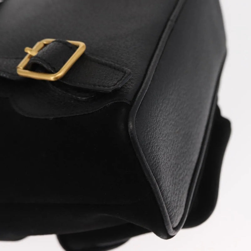 Gucci Vintage Bamboo Suede Black Bag