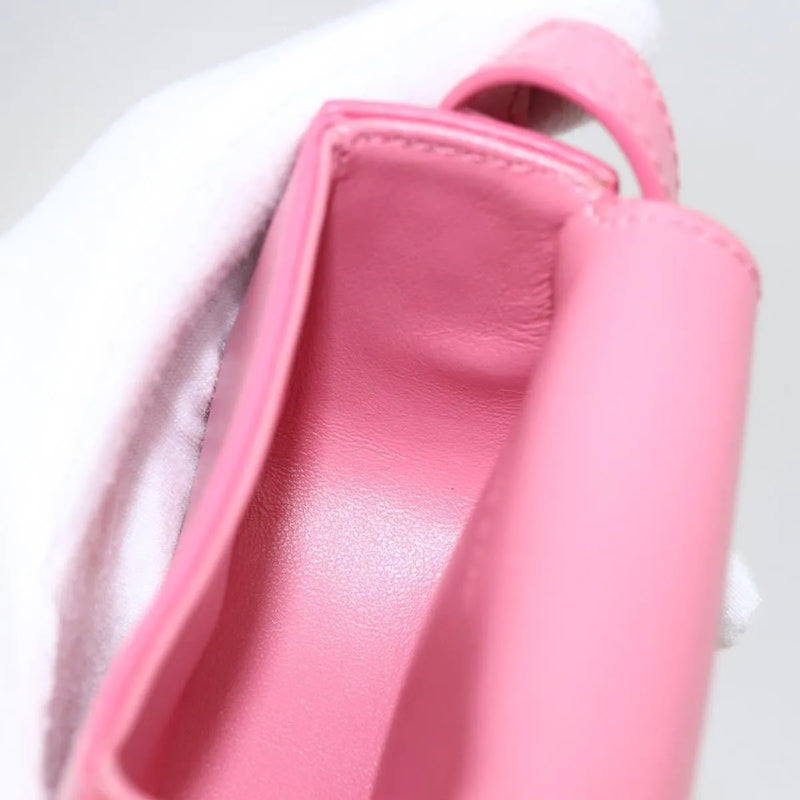 Celine Triomphe Shoulder Smooth Calfskin Pink Leather Bag