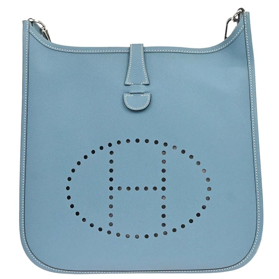 Hermes Evelyne Bag Gen Ii Epsom Blue Leather