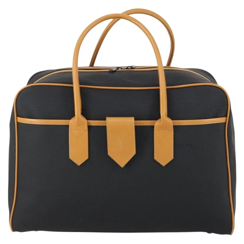 Saint Laurent Vintage Boston Pvc Leather Black Bag