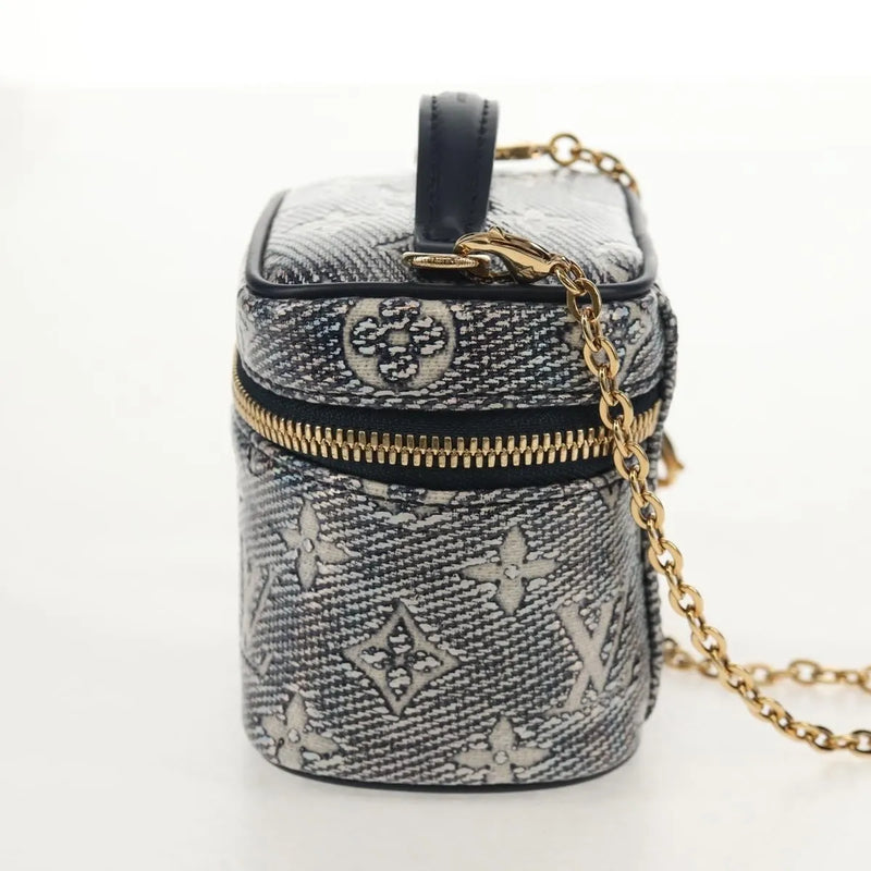 Louis Vuitton Vanity Case Monoglam Jacquard Canvas Navy Bag