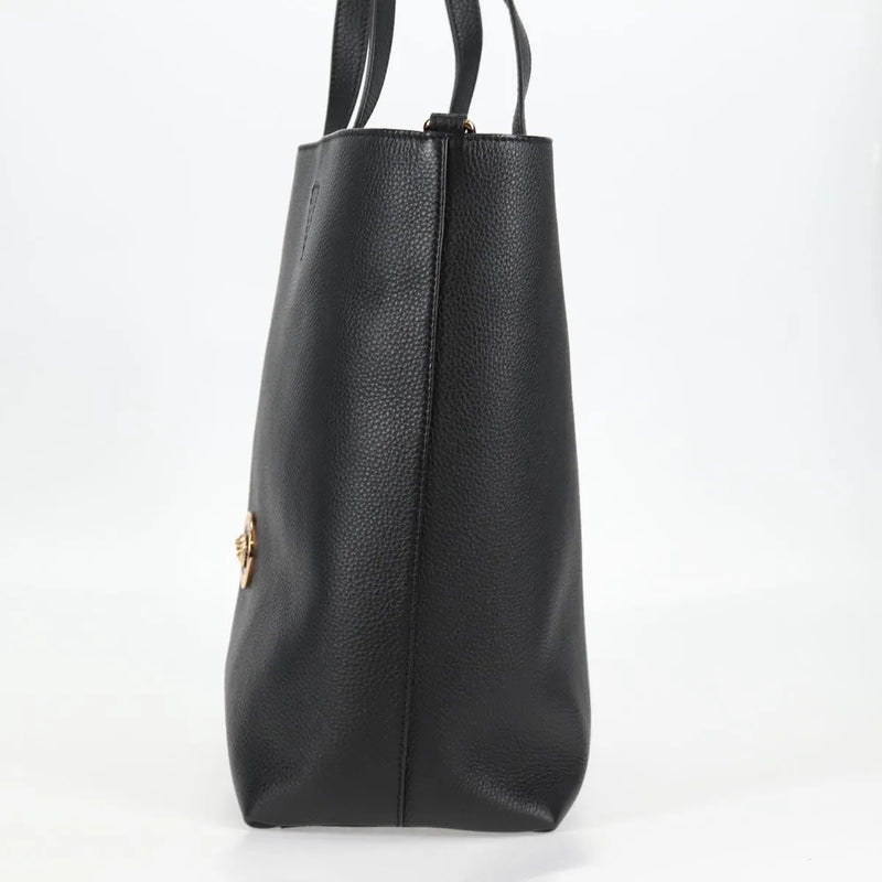 Versace Medusa Tote Leather Black Bag