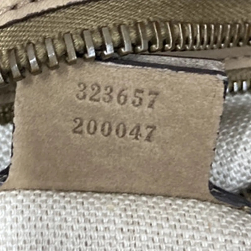 Gucci Twice Satchel Nubuck With Python Brown Suede Bag
