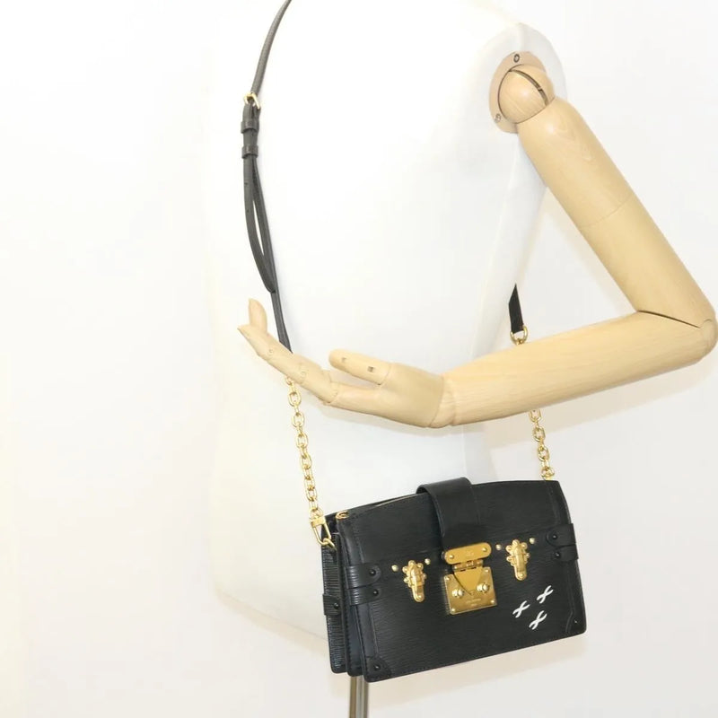 Louis Vuitton Trunk Clutch Epi Leather Black Bag