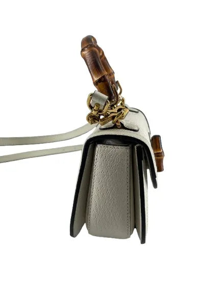 Gucci Vintage Convertible Bamboo Top Handle Leather Other Bag