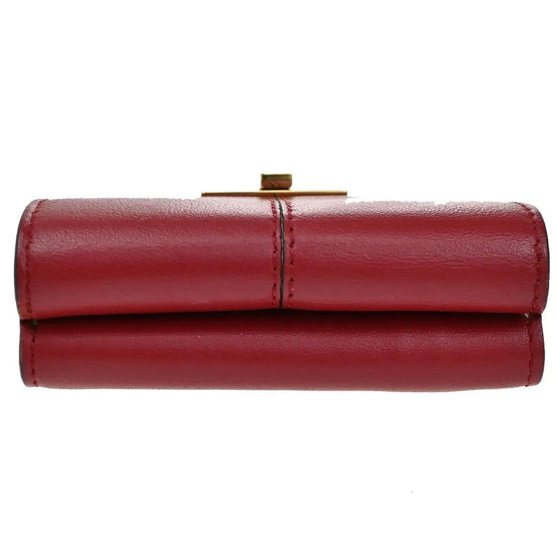 Fendi Peekaboo Leather Red Accessory