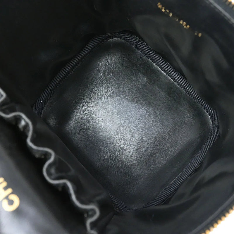 Chanel Vintage Timeless Cosmetic Case Caviar Black Leather Bag