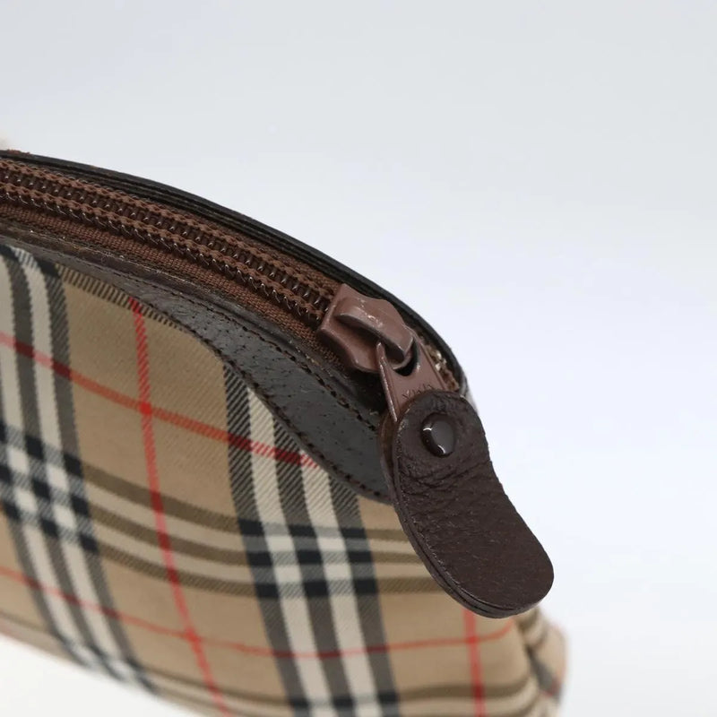 Burberry Nova Check Pochette Canvas Beige Bag