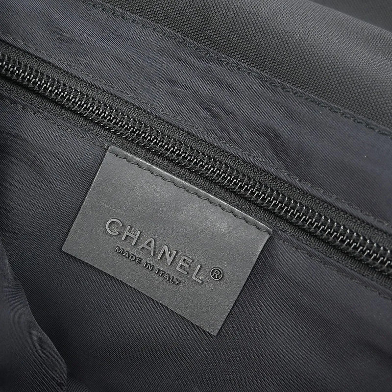 Chanel Sport Line Flap Messenger Wool And Nylon Black Bag