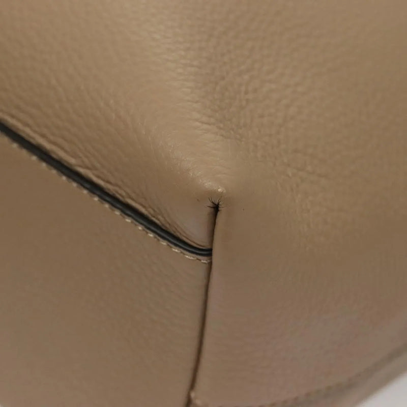 Versace La Medusa Tote Embossed Canvas Beige Leather Bag
