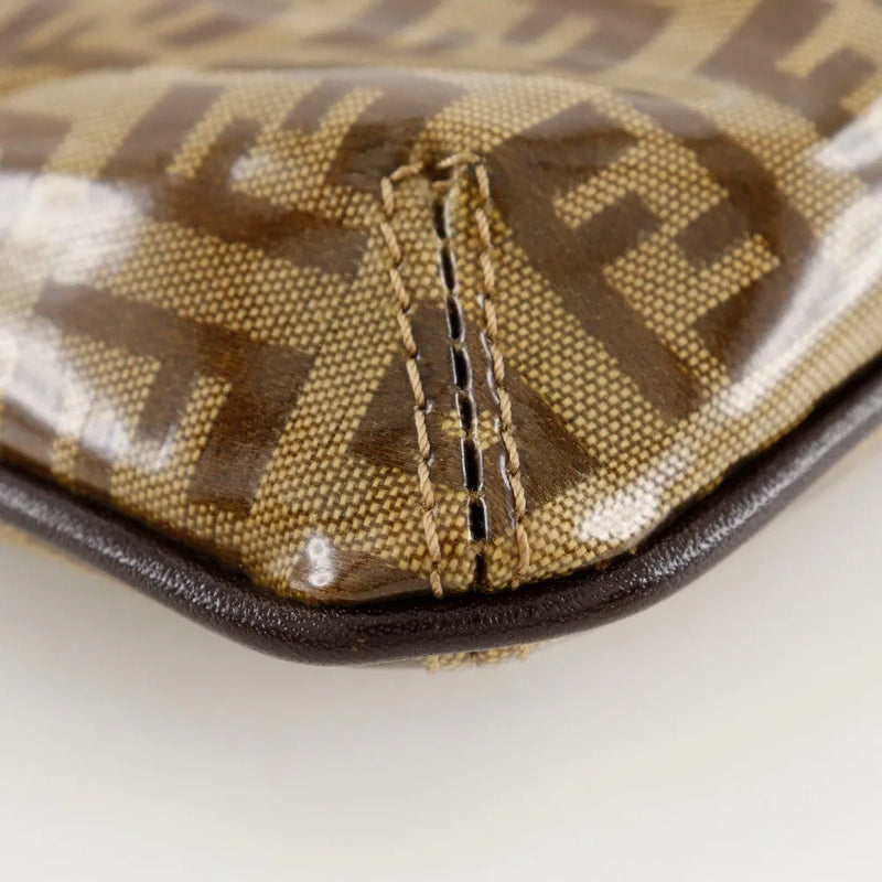 Fendi Zucchino Mamma Baguette Vinyl Brown Plastic Bag