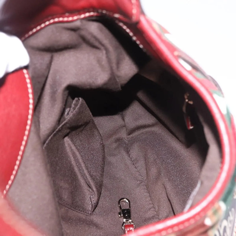 Gucci Vintage Jackie Shoulder Canvas And Leather Green Bag