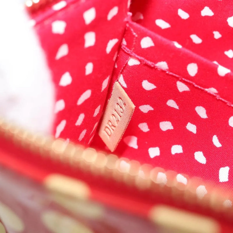 Louis Vuitton Pochette Accessoires Yayoi Kusama Painted Dots Monogram Vernis Red Patent_leather Bag