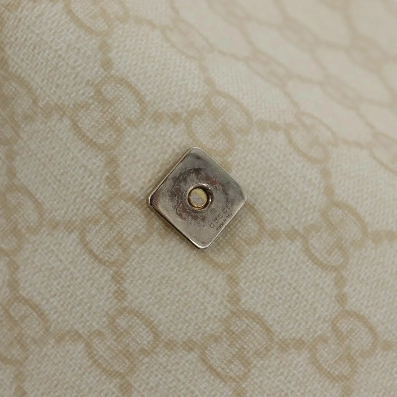 Gucci Flap Messenger Gg Coated Canvas Beige Bag